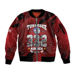 Tuskegee Airmen 1941–2026 Sleeve Zip Bomber Jacket 332nd Red Tails 85th Anniversary - African Pride
