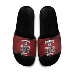 85 Years of Tuskegee Airmen Slide Sandals 332nd Fighter Group Red Tails