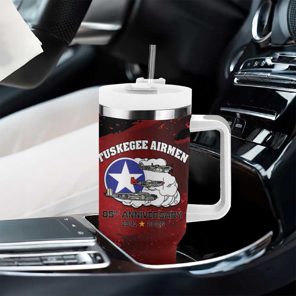 Tuskegee Airmen 1941–2026 Tumbler With Handle 332nd Red Tails 85th Anniversary - African Pride