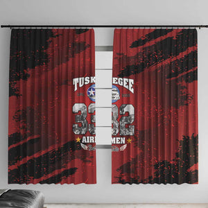 Tuskegee Airmen 1941–2026 Window Curtain 332nd Red Tails 85th Anniversary - African Pride