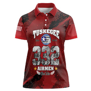 Tuskegee Airmen 1941-2026 Women Polo Shirt 332nd Red Tails 85th Anniversary LT15