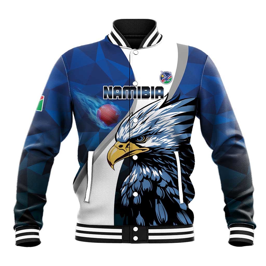 Custom Afro Namibia Cricket Baseball Jacket Go Eagles