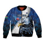 Custom Afro Namibia Cricket Bomber Jacket Go Eagles