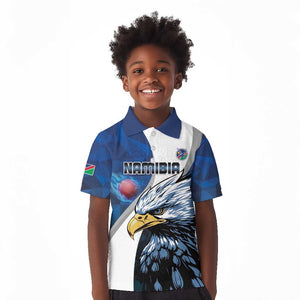 Custom Afro Namibia Cricket Kid Polo Shirt Go Eagles
