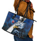 Custom Afro Namibia Cricket Leather Tote Bag Go Eagles