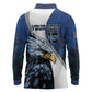 Custom Afro Namibia Cricket Long Sleeve Polo Shirt Go Eagles
