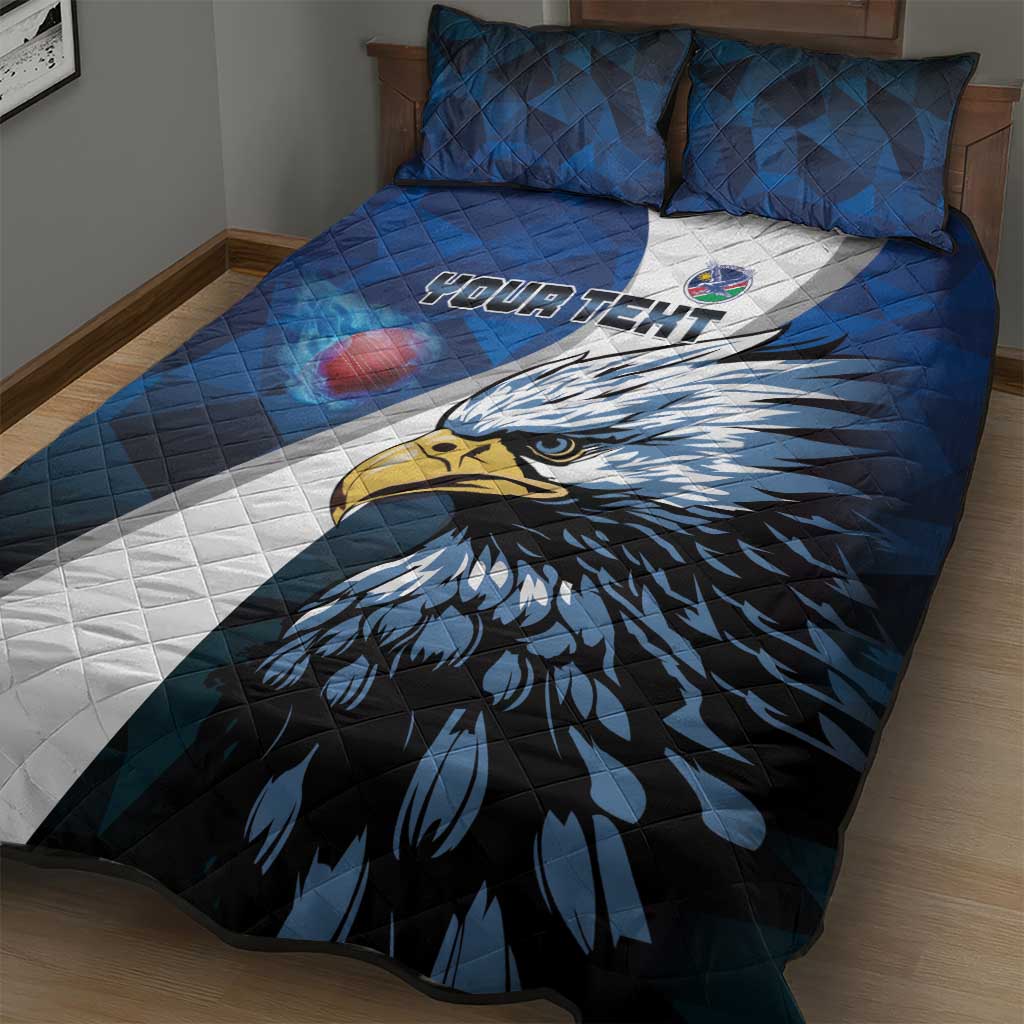 Custom Afro Namibia Cricket Quilt Bed Set Go Eagles