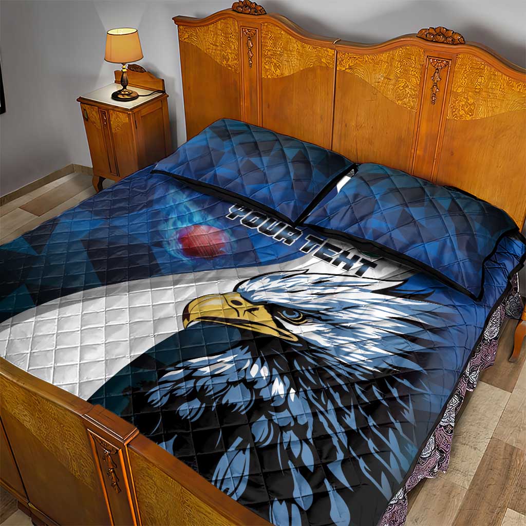 Custom Afro Namibia Cricket Quilt Bed Set Go Eagles