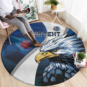 Custom Afro Namibia Cricket Round Carpet Go Eagles