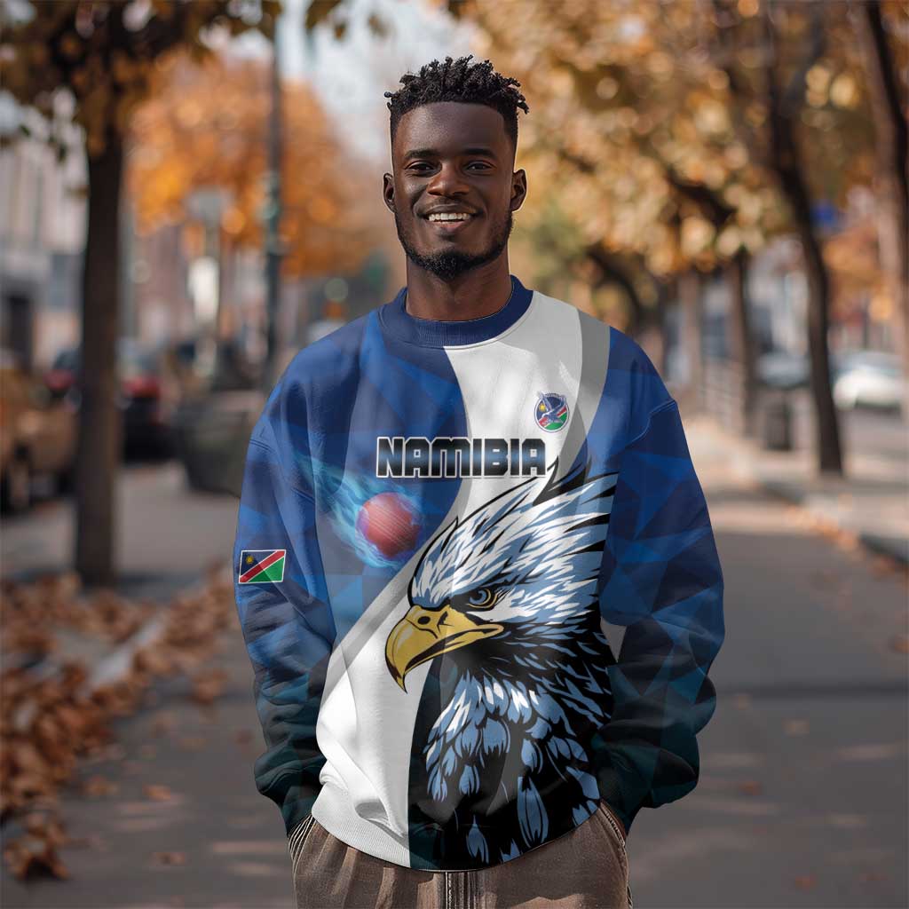 Custom Afro Namibia Cricket Sweatshirt Go Eagles