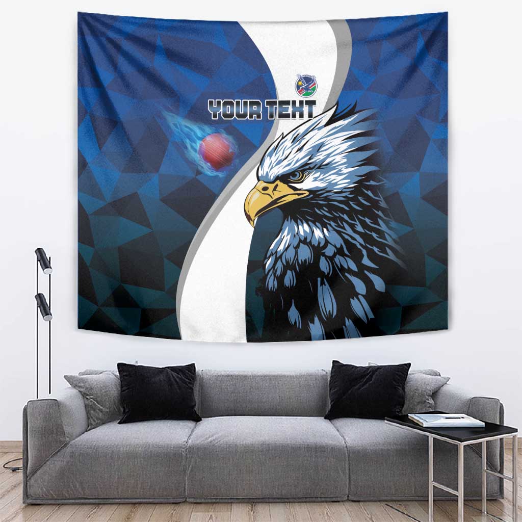 Custom Afro Namibia Cricket Tapestry Go Eagles