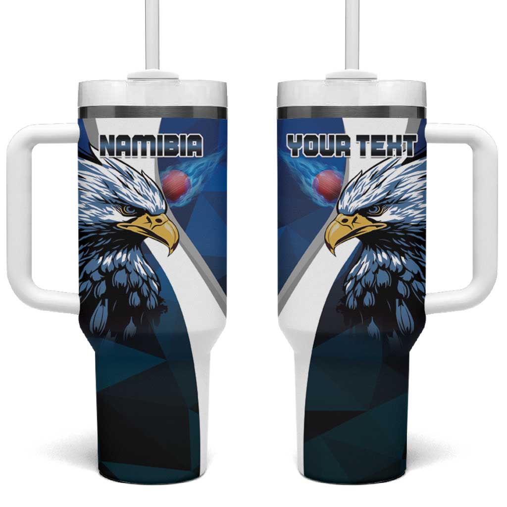 Custom Afro Namibia Cricket Tumbler With Handle Go Eagles