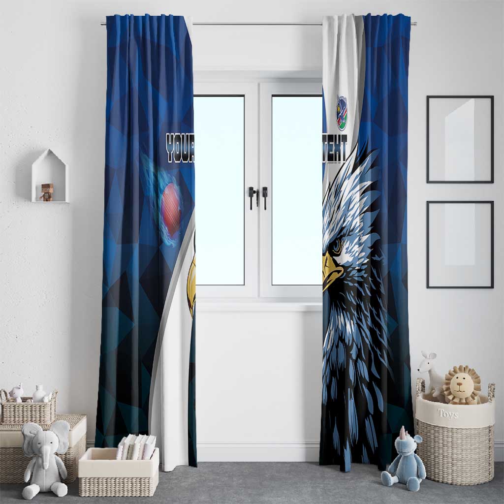 Custom Afro Namibia Cricket Window Curtain Go Eagles