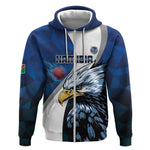 Custom Afro Namibia Cricket Zip Hoodie Go Eagles