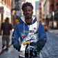 Custom Afro Namibia Cricket Zip Hoodie Go Eagles