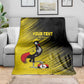Uganda Football Custom Blanket African Pattern Mix Grunge Style - Yellow Color
