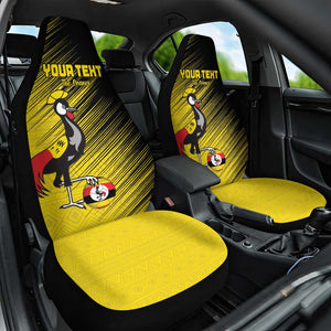 Uganda Football Custom Car Seat Cover African Pattern Mix Grunge Style - Yellow Color