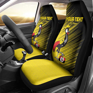 Uganda Football Custom Car Seat Cover African Pattern Mix Grunge Style - Yellow Color