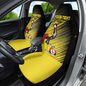 Uganda Football Custom Car Seat Cover African Pattern Mix Grunge Style - Yellow Color