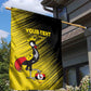 Uganda Football Custom Garden Flag African Pattern Mix Grunge Style - Yellow Color