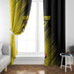 Uganda Football Custom Window Curtain African Pattern Mix Grunge Style - Yellow Color