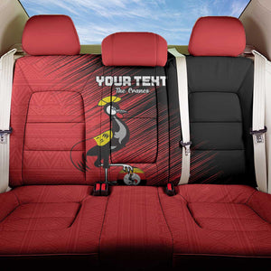 Uganda Football Custom Back Car Seat Cover African Pattern Mix Grunge Style - Red Color