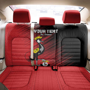 Uganda Football Custom Back Car Seat Cover African Pattern Mix Grunge Style - Red Color