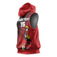 Uganda Football Custom Sleeveless Hoodie African Pattern Mix Grunge Style - Red Color - African Pride