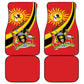 Personalised Afro Uganda Car Mats Black Crowned Crane With Coat Of Arms