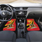 Personalised Afro Uganda Car Mats Black Crowned Crane With Coat Of Arms