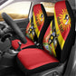 Personalised Afro Uganda Car Seat Cover Black Crowned Crane With Coat Of Arms