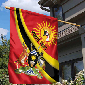 Personalised Afro Uganda Garden Flag Black Crowned Crane With Coat Of Arms