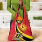 Personalised Afro Uganda Grocery Bag Black Crowned Crane With Coat Of Arms