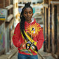 Personalised Afro Uganda Hoodie Black Crowned Crane With Coat Of Arms
