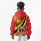 Personalised Afro Uganda Kid Hoodie Black Crowned Crane With Coat Of Arms
