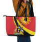 Personalised Afro Uganda Leather Tote Bag Black Crowned Crane With Coat Of Arms
