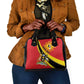 Personalised Afro Uganda Shoulder Handbag Black Crowned Crane With Coat Of Arms