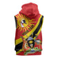 Personalised Afro Uganda Sleeveless Zip Hoodie Black Crowned Crane With Coat Of Arms - African Pride