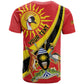 Personalised Afro Uganda T shirt Black Crowned Crane With Coat Of Arms