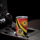Personalised Afro Uganda Tumbler Cup Black Crowned Crane With Coat Of Arms