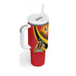 Personalised Afro Uganda Tumbler With Handle Black Crowned Crane With Coat Of Arms