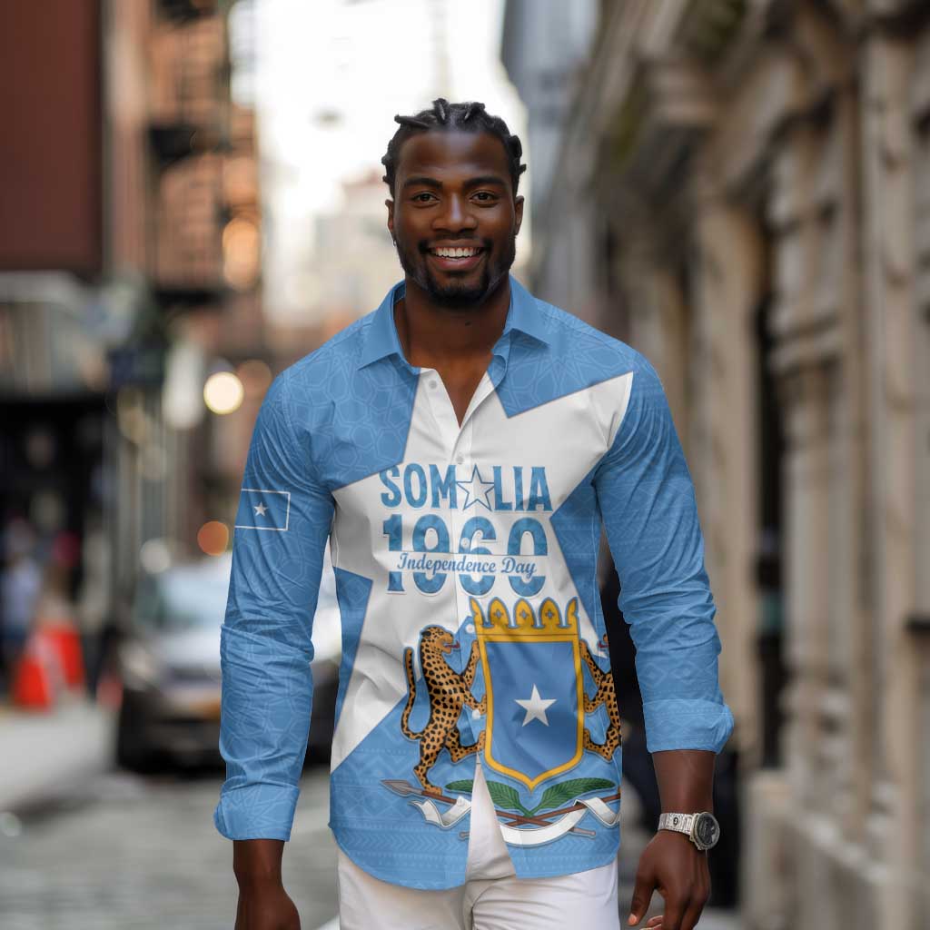 Personalized Somalis Independence Day Long Sleeve Button Shirt Soomaaliya Arise Somalis!