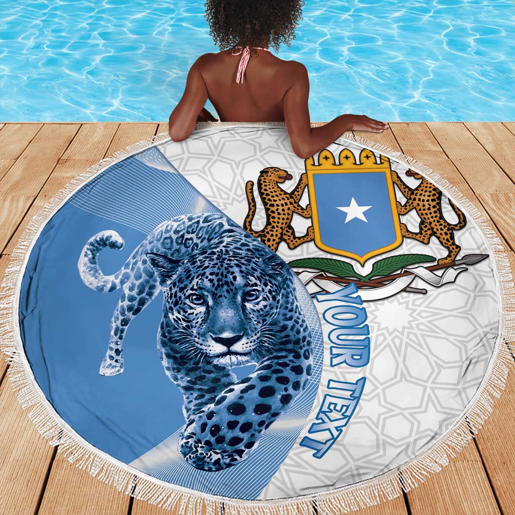 Coat of arms of Soomaaliya Beach Blanket Leopard Skin mix Islamic Pattern