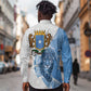 Coat of arms of Soomaaliya Long Sleeve Button Shirt Leopard Skin mix Islamic Pattern
