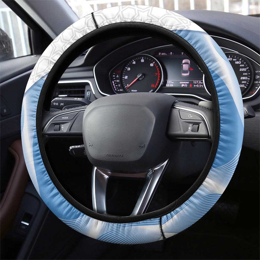 Coat of arms of Soomaaliya Steering Wheel Cover Leopard Skin mix Islamic Pattern