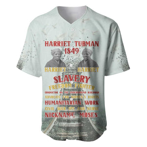 Moses of Freedom Baseball Jersey Harriet Tubman Tribute - African Pride
