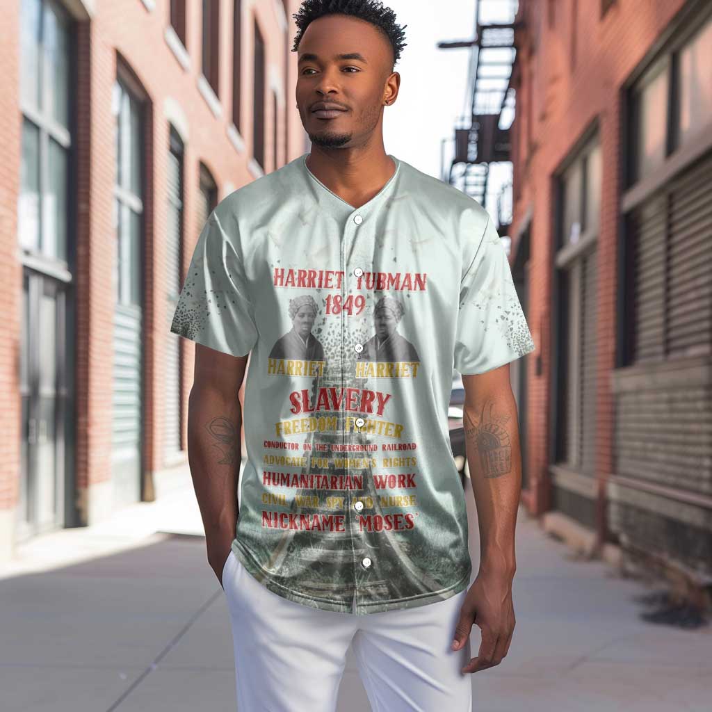 Moses of Freedom Baseball Jersey Harriet Tubman Tribute - African Pride