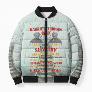 Harriet Tubman 1849 Bomber Puffer Jacket Freedom Fighter Legacy
