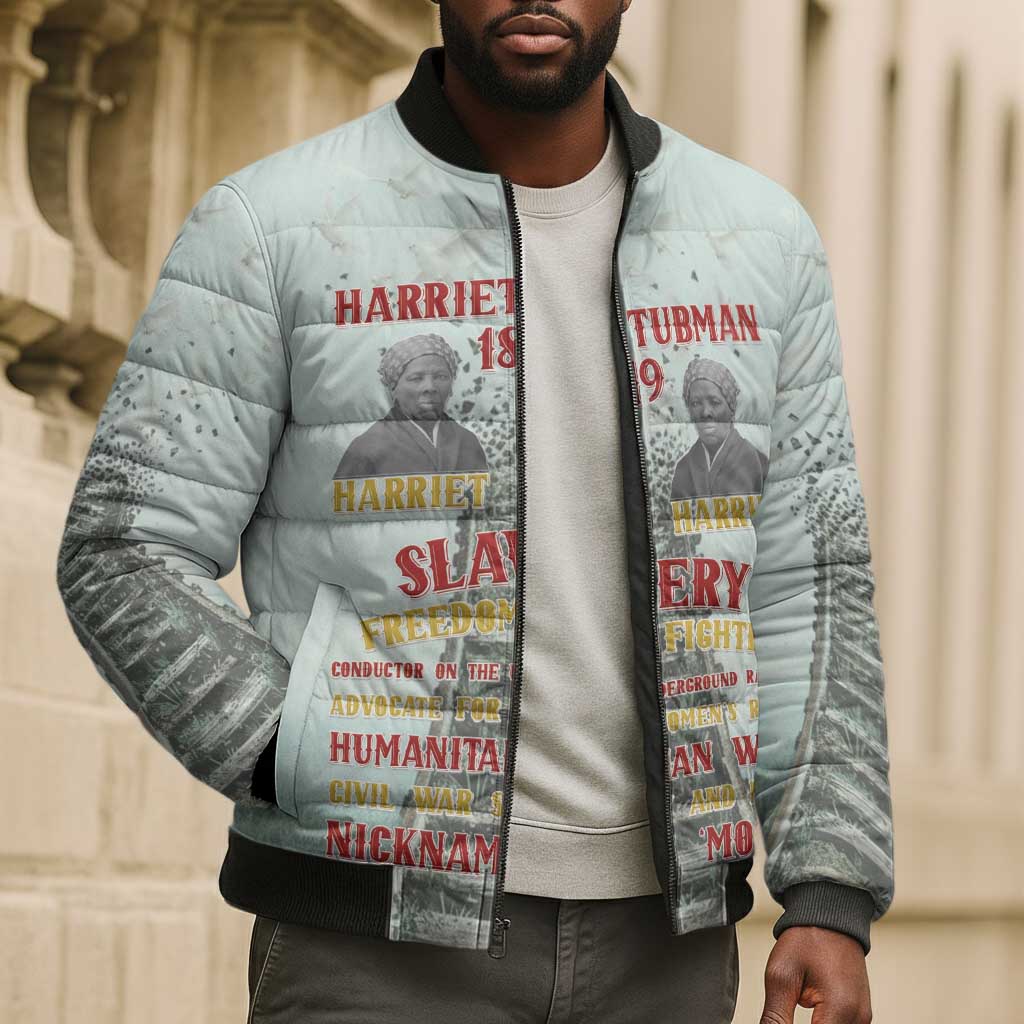 Harriet Tubman 1849 Bomber Puffer Jacket Freedom Fighter Legacy