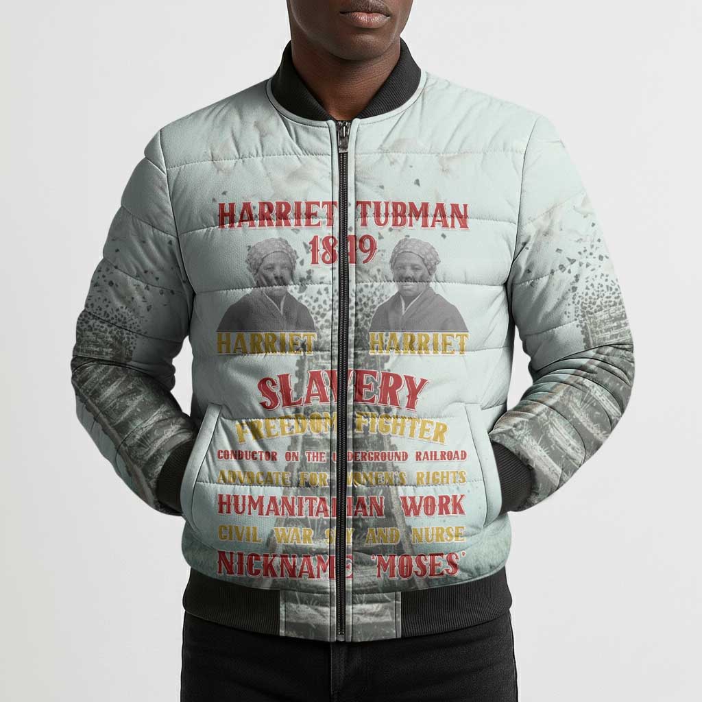 Harriet Tubman 1849 Bomber Puffer Jacket Freedom Fighter Legacy